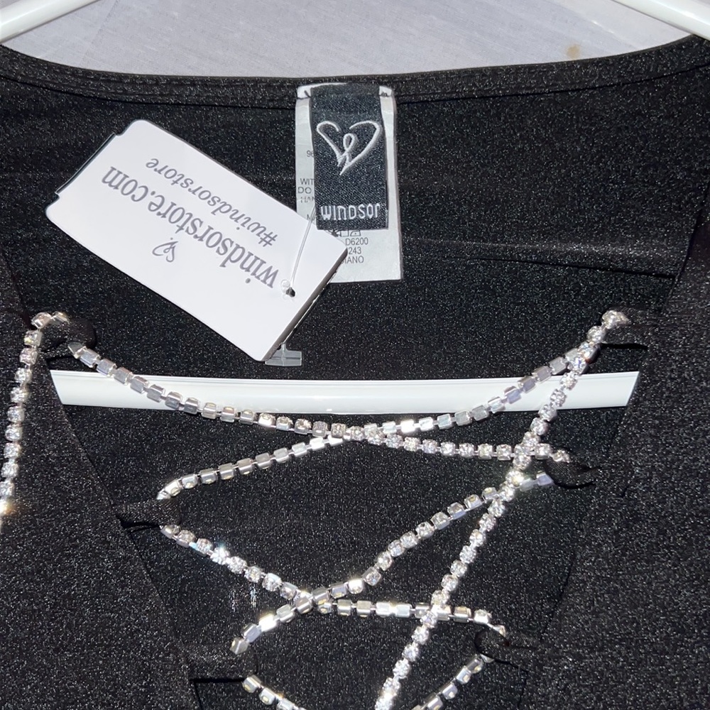 WindsorMesh Ruched Black Mini Dress 👗 - Picture 9 of 9